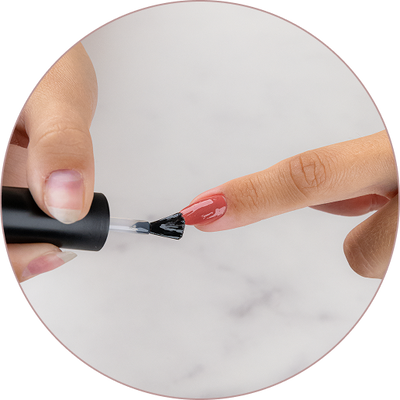 Step 3: påfør top coat