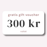300 kr gift voucher til farver (sendes med pakken) - Naillak.dk
